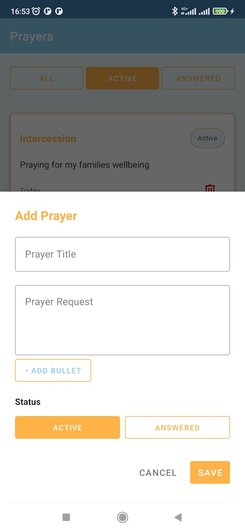 Add Prayer Request